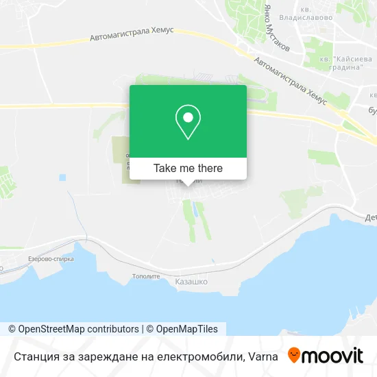 Карта Станция за зареждане на електромобили