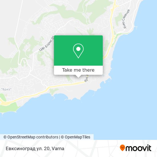 Евксиноград ул. 20 map