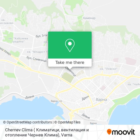 Карта Chernev Clima ( Климатици, вентилация и отопление Чернев Клима)