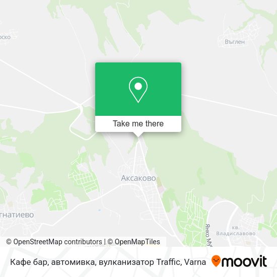 Карта Кафе бар, автомивка, вулканизатор Traffic