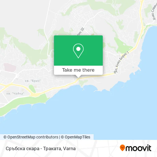 Карта Сръбска скара - Траката