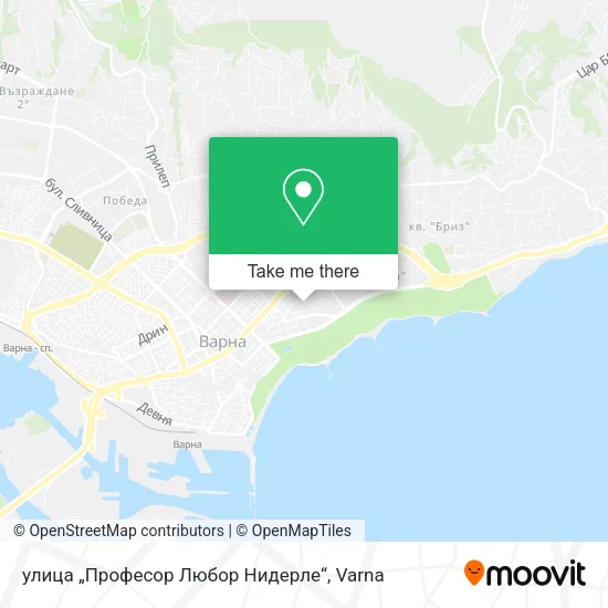 Карта улица „Професор Любор Нидерле“