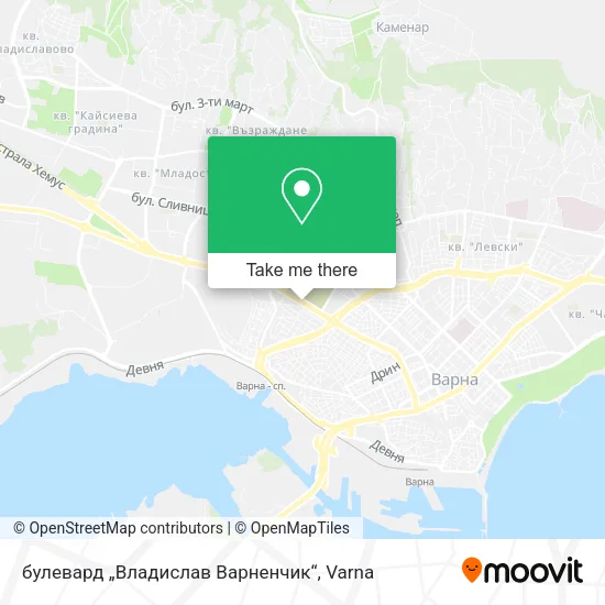 Карта булевард „Владислав Варненчик“