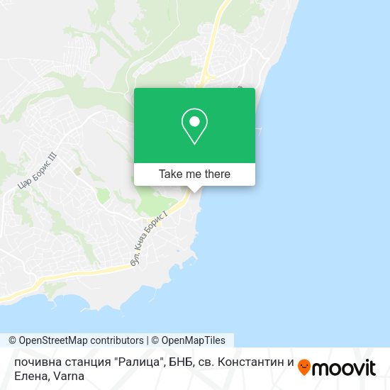 Карта почивна станция "Ралица", БНБ, св. Константин и Елена