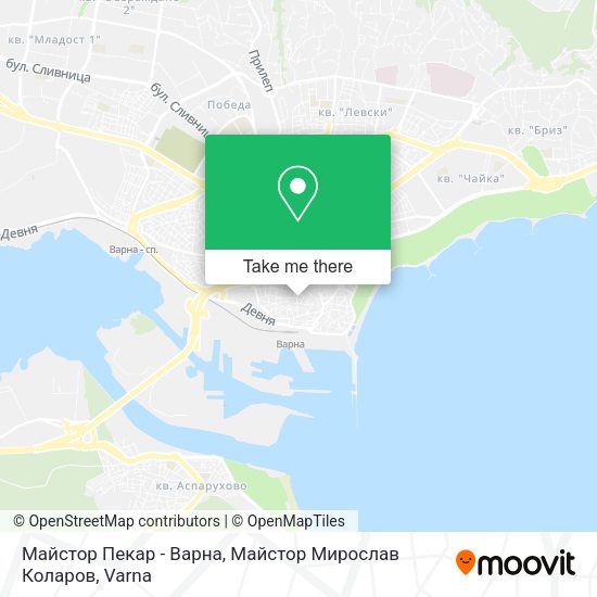 Карта Майстор Пекар - Варна, Майстор Мирослав Коларов