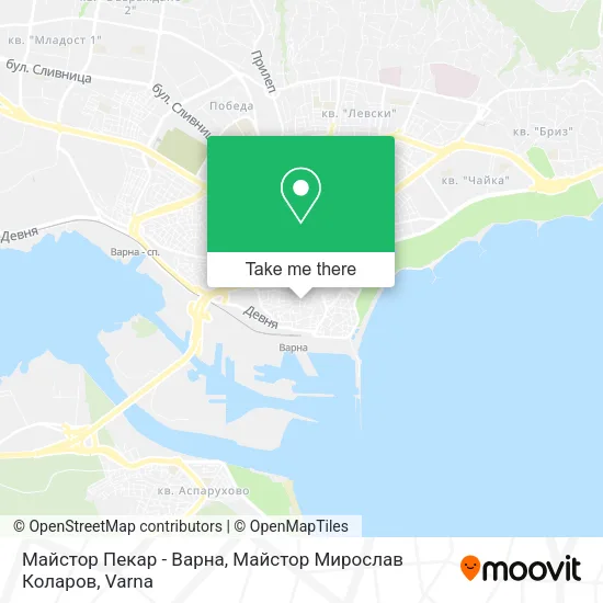 Карта Майстор Пекар - Варна, Майстор Мирослав Коларов