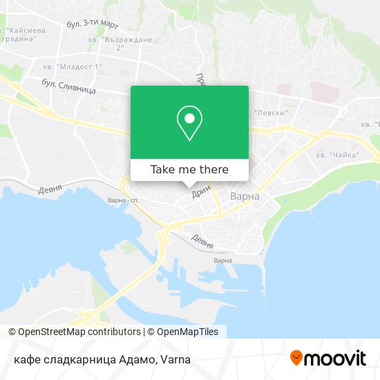 кафе сладкарница Адамо map