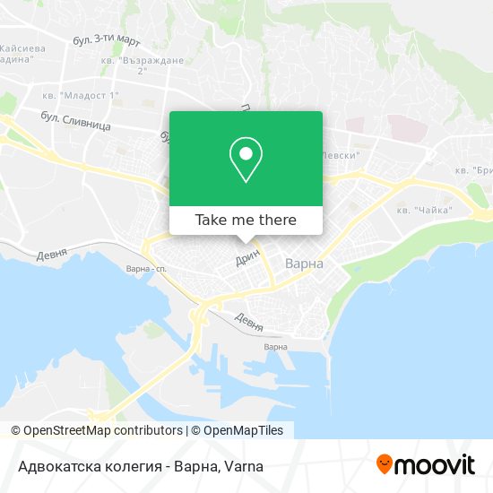 Адвокатска колегия - Варна map
