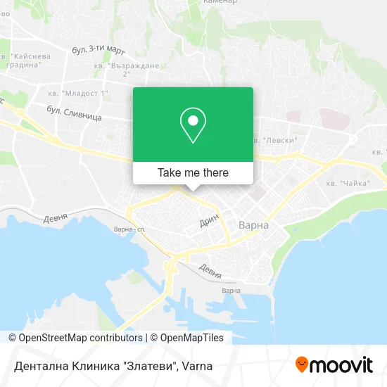 Карта Дентална Клиника "Златеви"