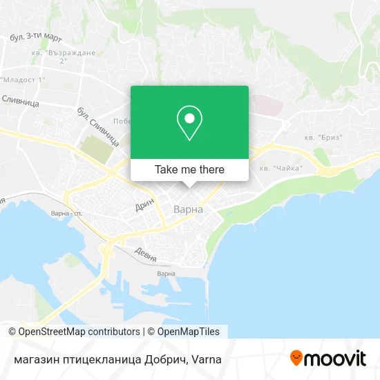 Карта магазин птицекланица Добрич