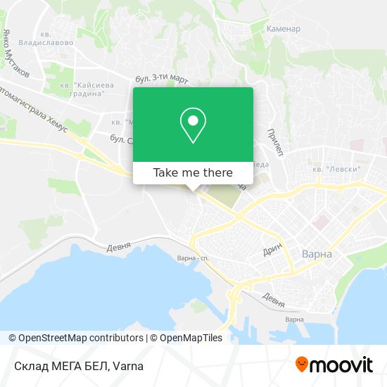 Склад МЕГА БЕЛ map
