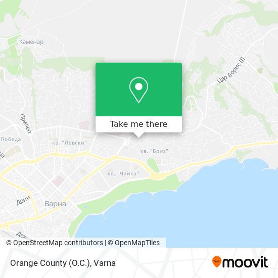 Orange County (O.C.) map