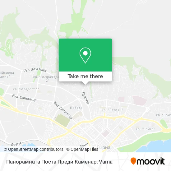 Карта Панорамната Поста Преди Каменар