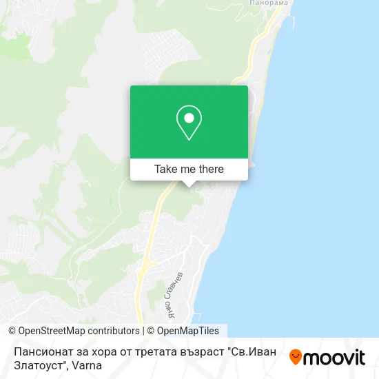Карта Пансионат за хора от третата възраст ''Св.Иван Златоуст''