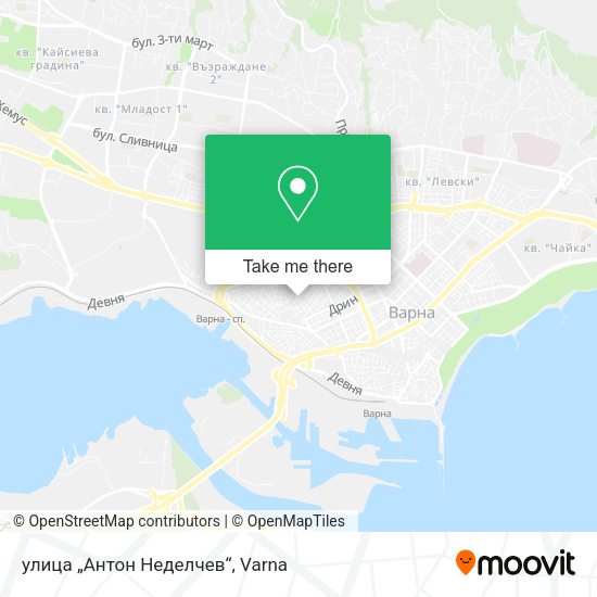 Карта улица „Антон Неделчев“