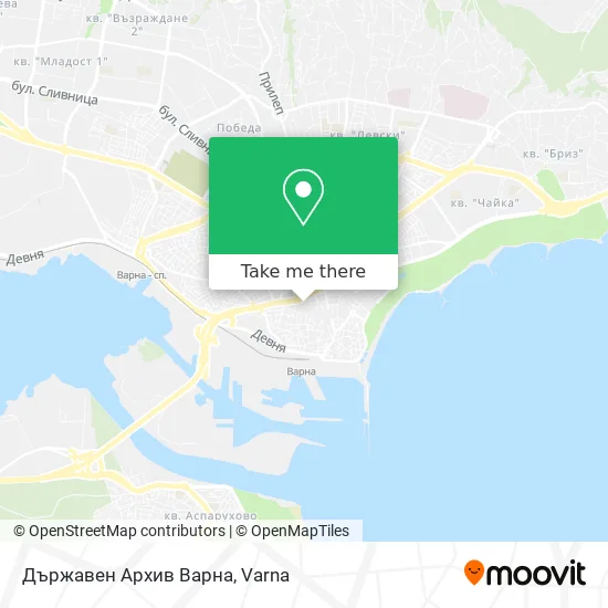 Карта Държавен Архив Варна