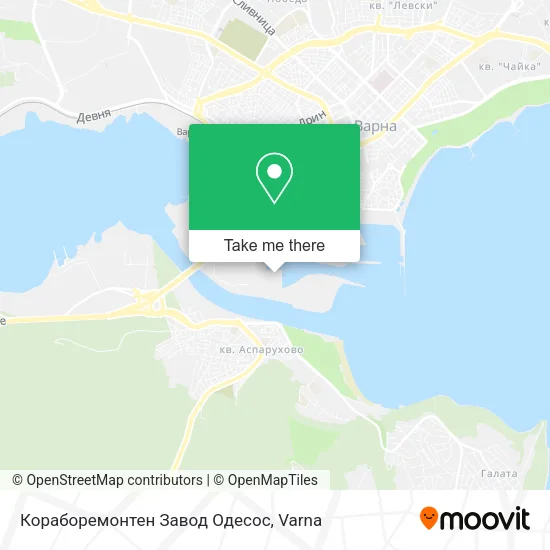 Карта Кораборемонтен Завод Одесос