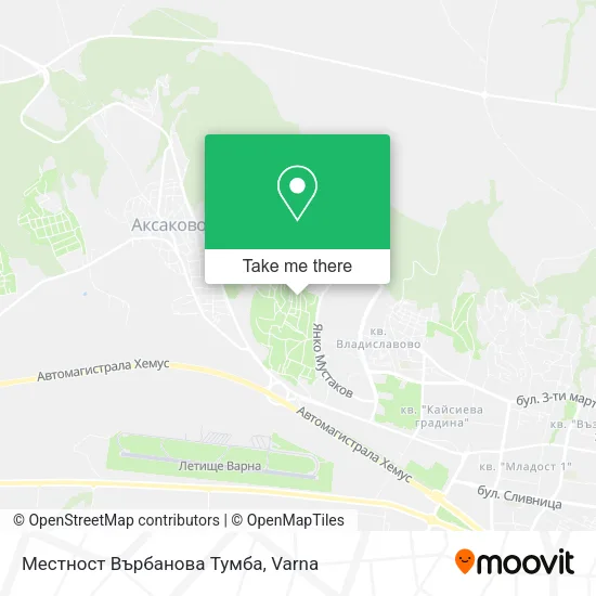 Карта Местност Върбанова Тумба