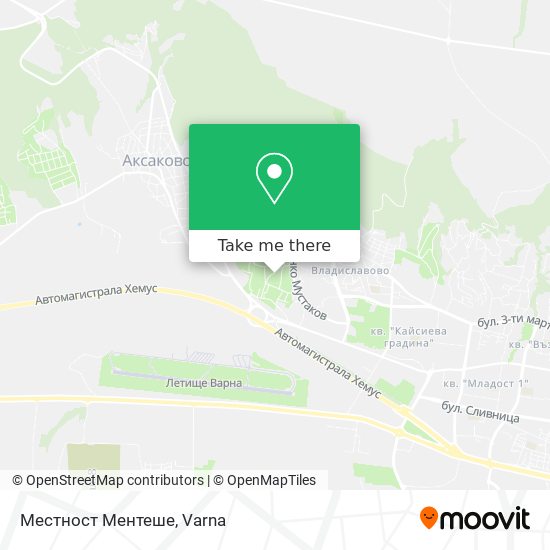 Местност Ментеше map