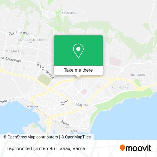 Карта Търговски Център Ян Палах
