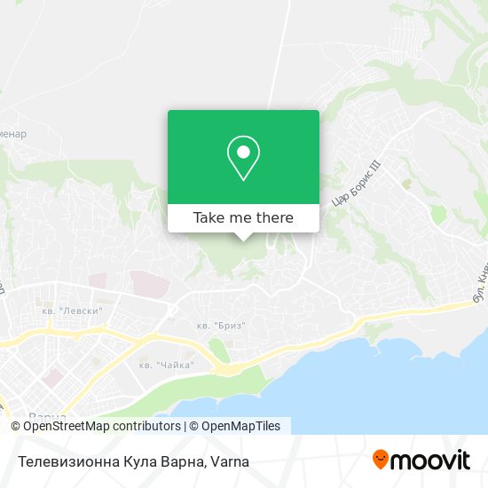Телевизионна Кула Варна map