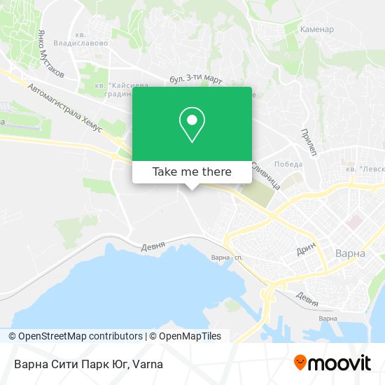 Варна Сити Парк Юг map