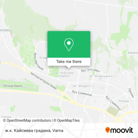 Карта ж.к. Кайсиева градина