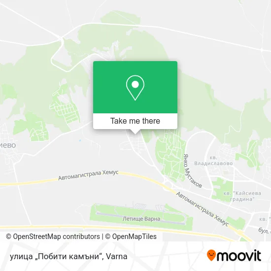 Карта улица „Побити камъни“
