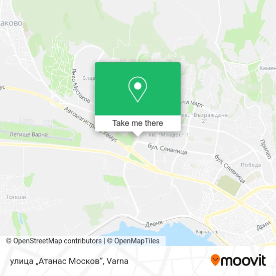 Карта улица „Атанас Москов“