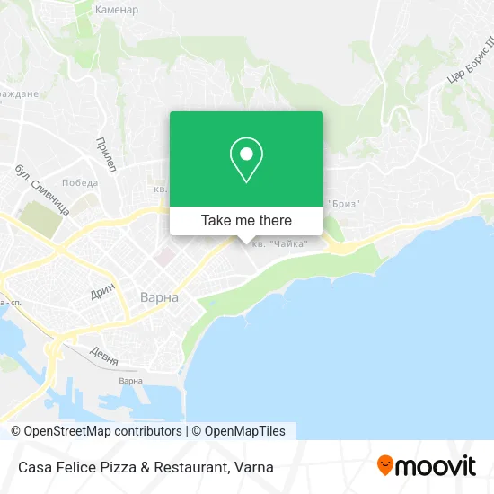 Карта Casa Felice Pizza & Restaurant