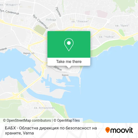 Карта БАБХ - Областна дирекция по безопасност на храните