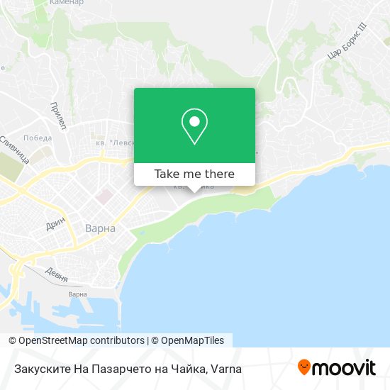 Карта Закуските На Пазарчето на  Чайка