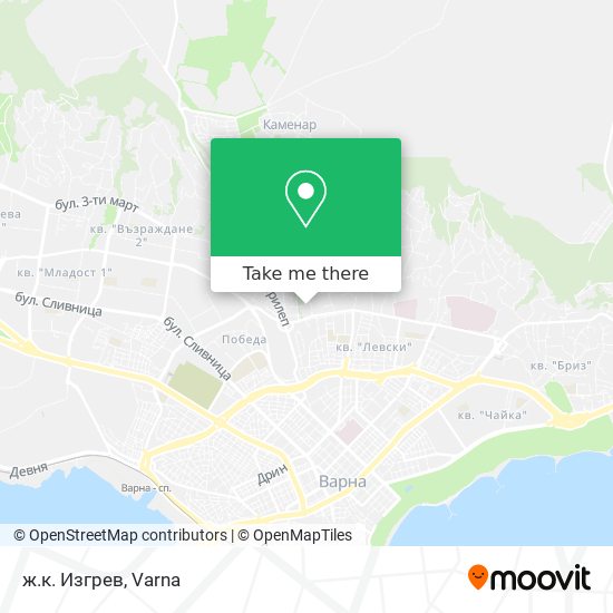ж.к. Изгрев map