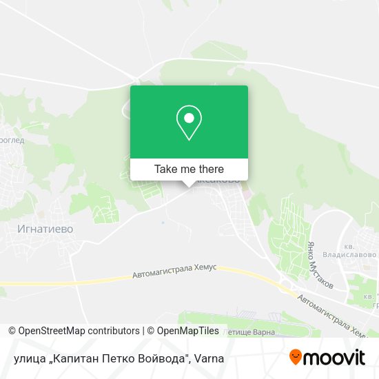 Карта улица „Капитан Петко Войвода"