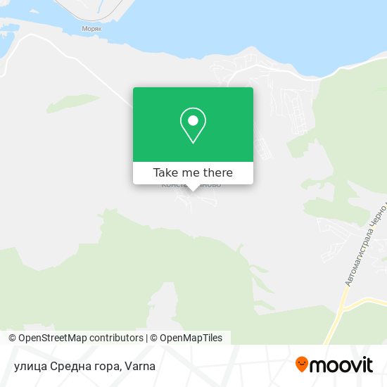 Карта улица Средна гора