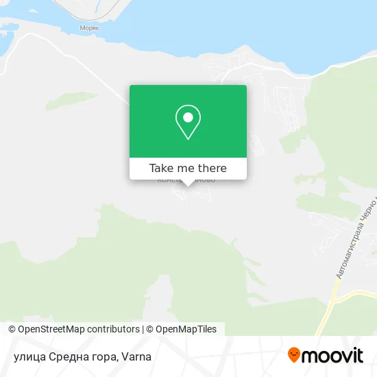 Карта улица Средна гора