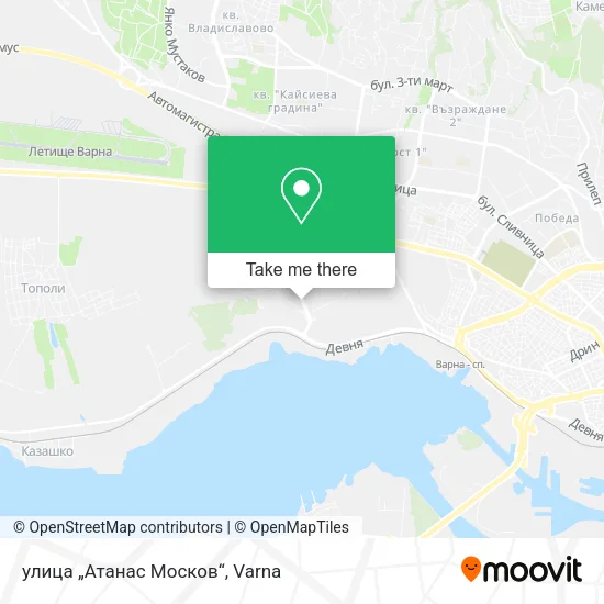 Карта улица „Атанас Москов“