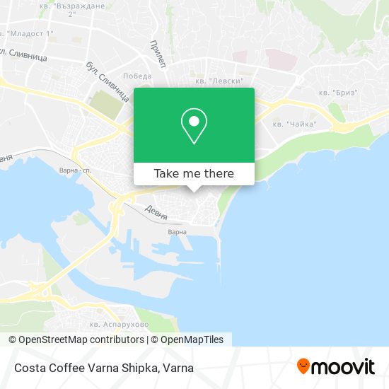 Costa Coffee Varna Shipka map