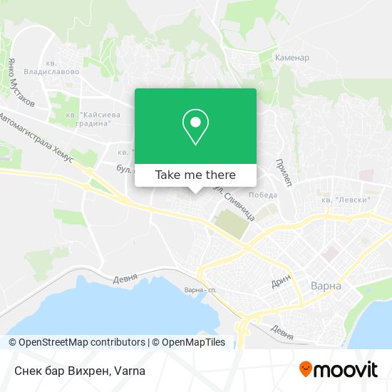 Снек бар Вихрен map