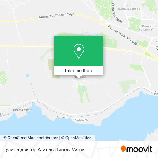 Карта улица доктор Атанас Липов