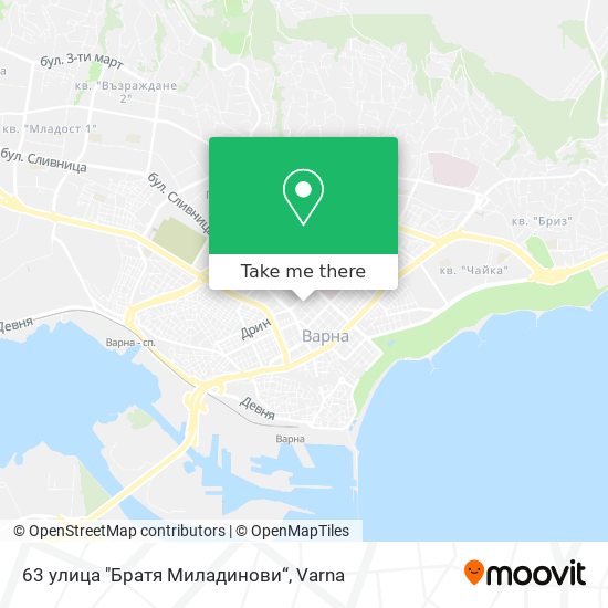 63 улица "Братя Миладинови“ map