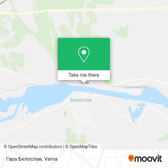 Гара Белослав map