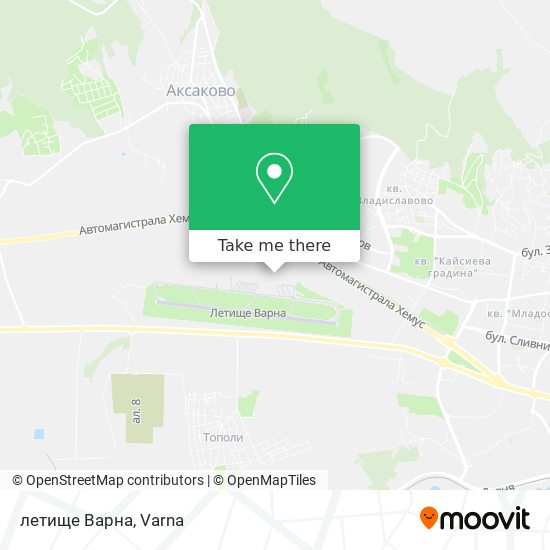 летище Варна map