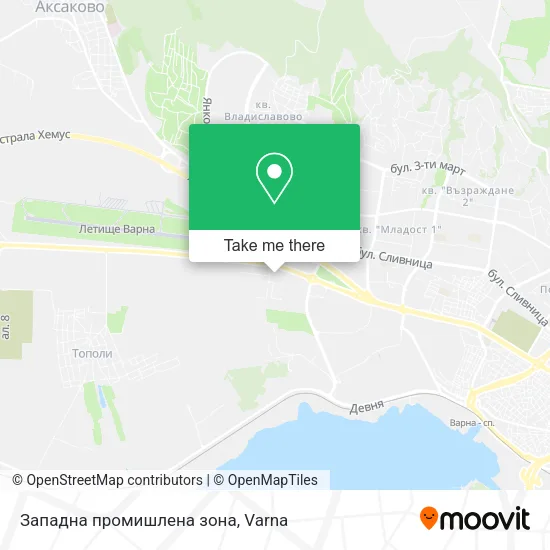 Карта Западна промишлена зона