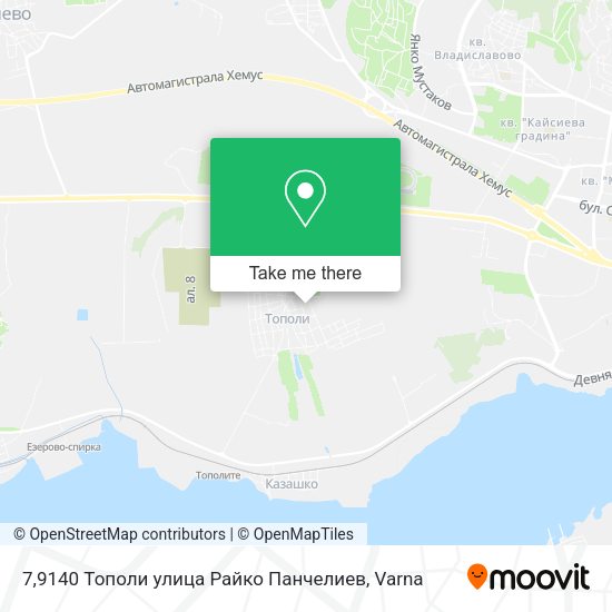 Карта 7,9140 Тополи улица Райко Панчелиев