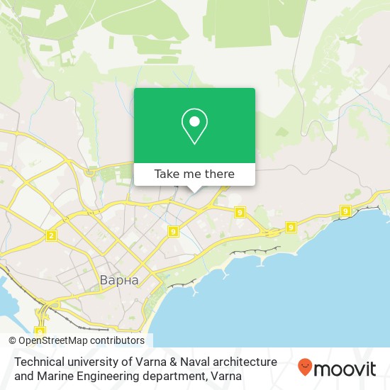 Technical university of Varna & Naval architecture and Marine Engineering department map