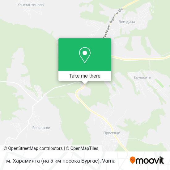 Карта м. Харамията (на 5 км посока Бургас)