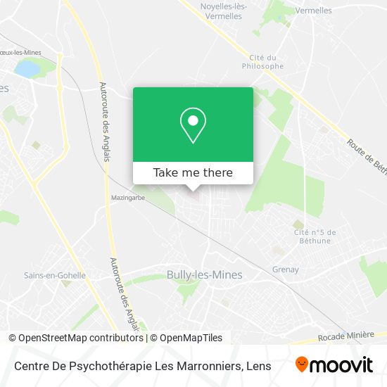 Centre De Psychothérapie Les Marronniers map