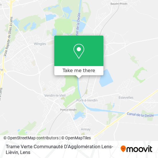 Mapa Trame Verte Communauté D'Agglomération Lens-Lièvin