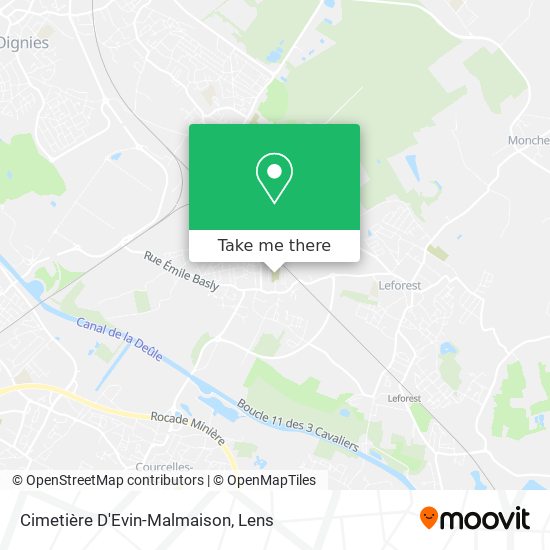 Cimetière D'Evin-Malmaison map